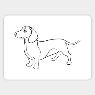 Dachshund Line Drawing Sticker